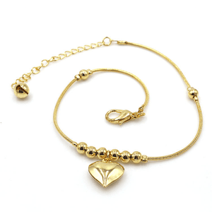 Gothic Gold Heart Pendant Anklet - The Heartfelt Gift Shop