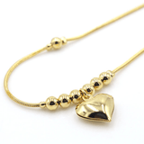 Gothic Gold Heart Pendant Anklet - The Heartfelt Gift Shop