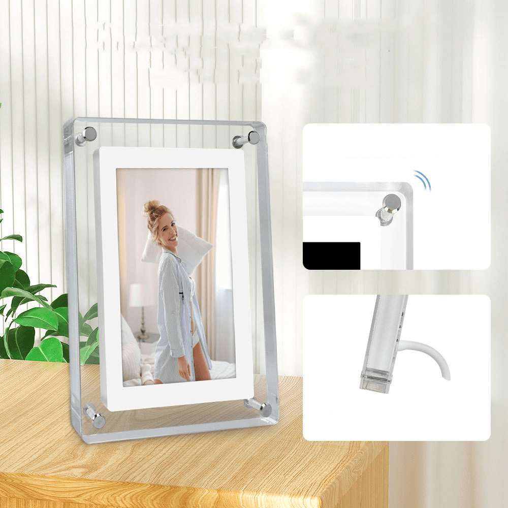 Acrylic Digital Photo Frame – Stylish Modern Display - The Heartfelt Gift Shop