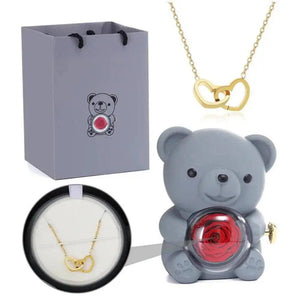 "Heart Necklace & Rose Gift Set – A Timeless Love" - The Heartfelt Gift Shop