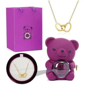 "Heart Necklace & Rose Gift Set – A Timeless Love" - The Heartfelt Gift Shop